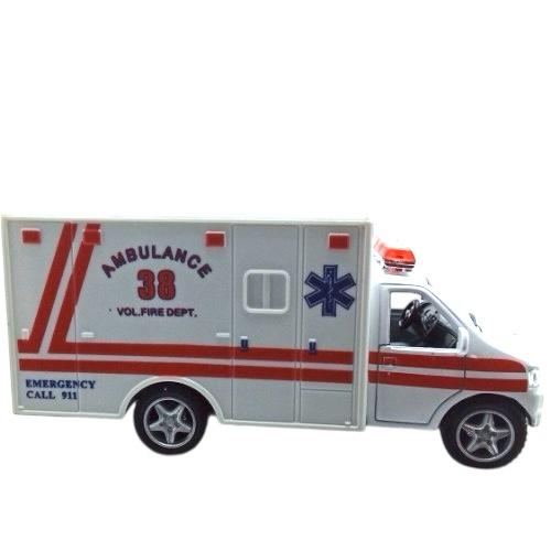 Ambulancia clásica roja grande