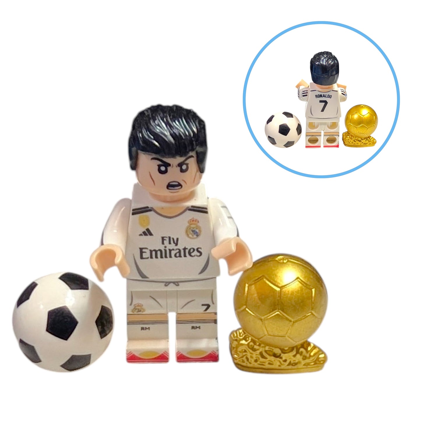 Mini figura Ronaldo jugador de futbol (venta por pieza)