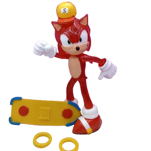 Sonic rojo con patineta/ Sonic