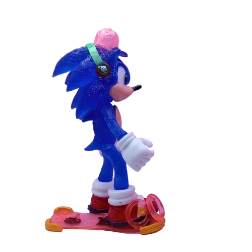 Sonic azul con audífonos mediano/ Sonic