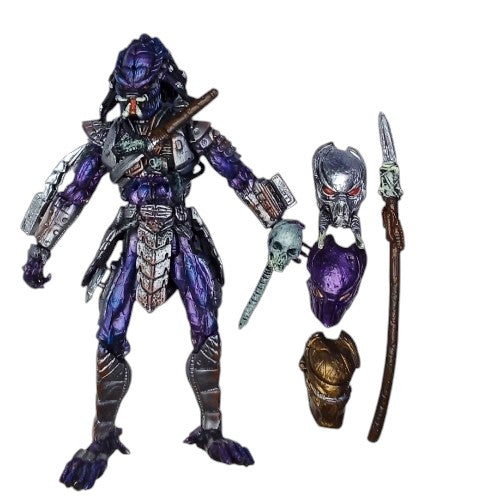 Depredador morado con accesorios/ Alien vs Depredador
