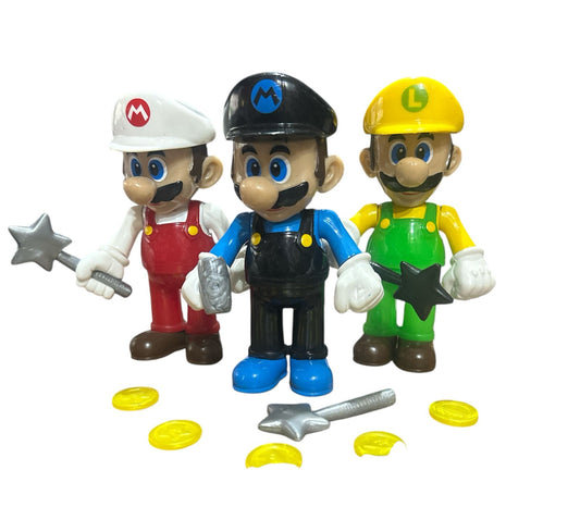 Mario Bros de monedas y trajes de colores/ Mario Bros
