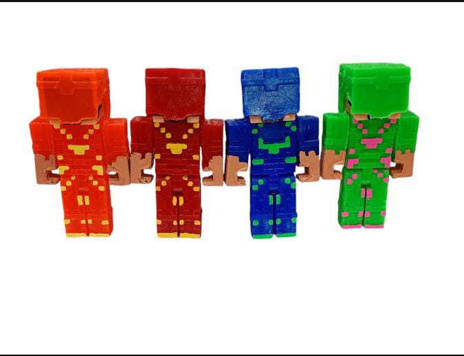 SET MINECRAFT STEVE DIAMANTE 4 PZ ECO M17