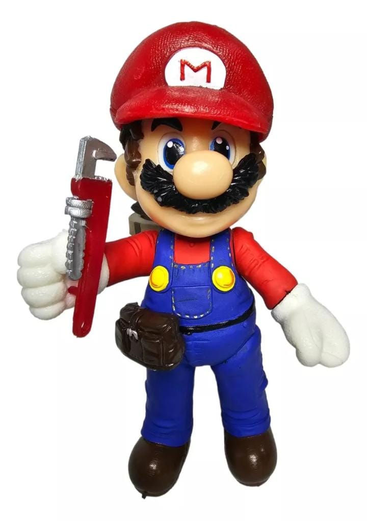 Mario Bros con accesorios y llave grande/ Mario Bros