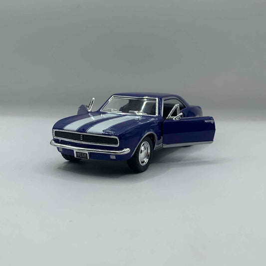 Shelby Azul con Rayas Blancas - Mediano