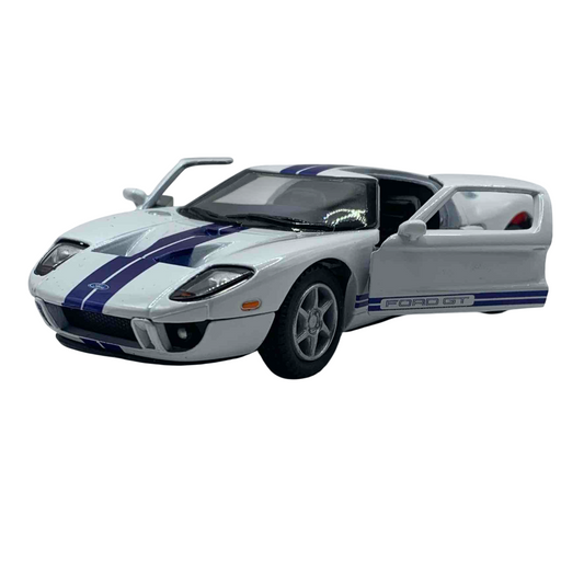 Ford GT Blanco con Rayas Azules - Mediano