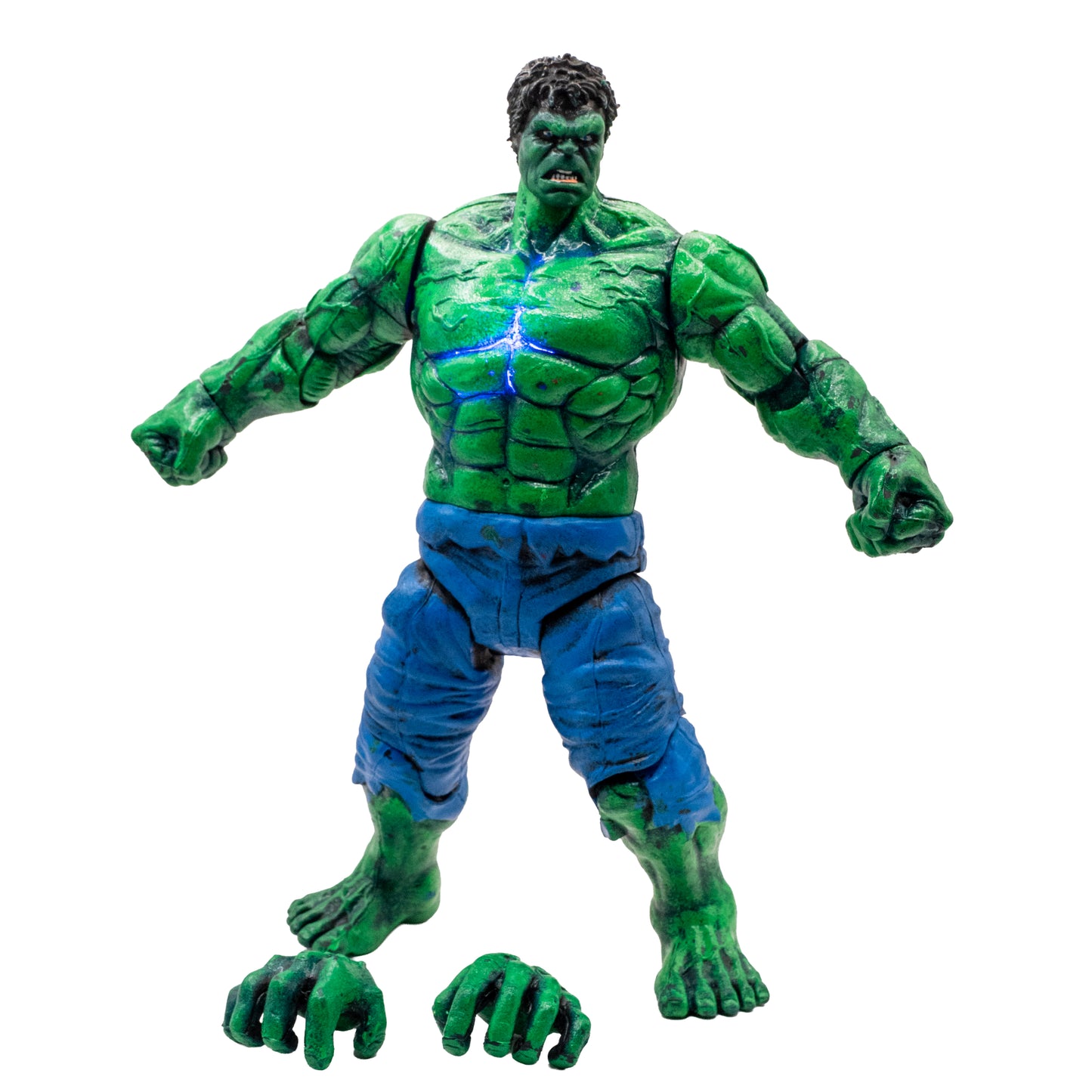 Hulk articulado c/luz y accesorios/ Marvel Héroes