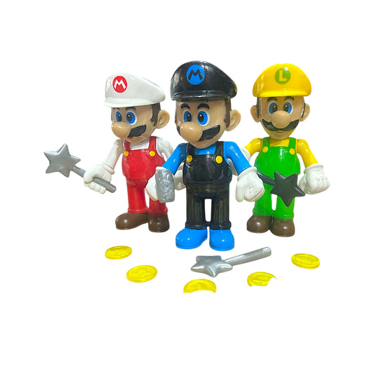 Mario Bros de monedas y trajes de colores/ Mario Bros