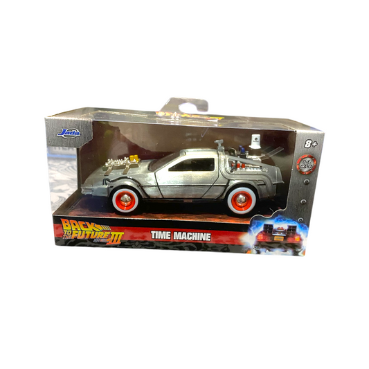Coche time machine llantas rojas