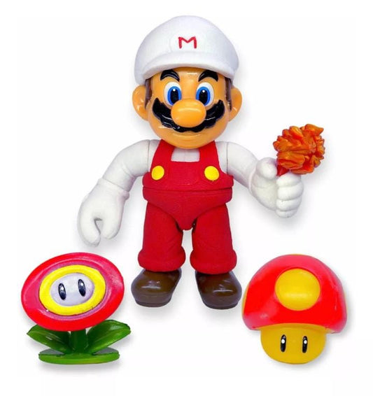 Mario Bros blanco con fuego fino/ Mario Bros