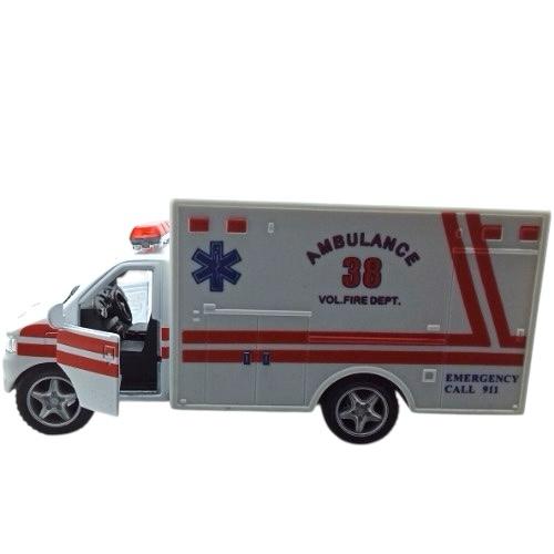 Ambulancia clasica roja -Grande