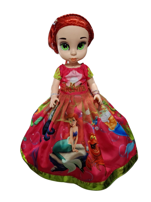 PRINCESA ARIEL OJOS VERDES GRANDE
