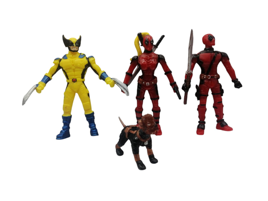 SET LADY DEADPOOL Y WOLVERINE 4PZ