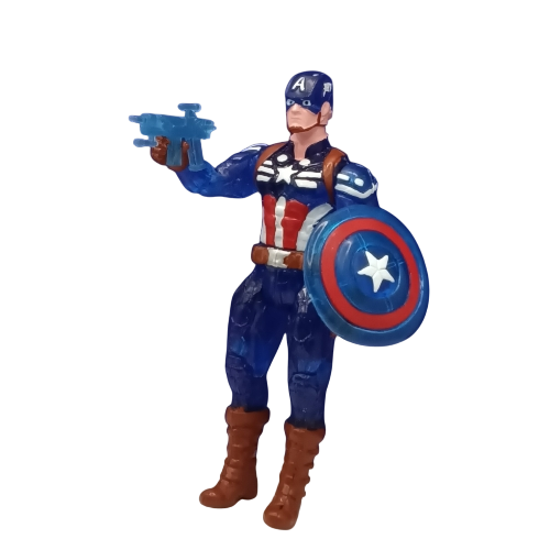 Capitán América chico articulado c/luz/ Marvel Héroes