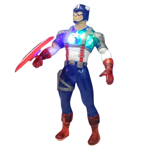 Capitán América armadura c/luz/ Marvel Héroes