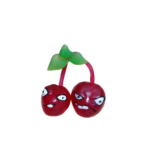 Cereza roja con luz