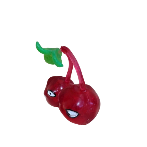 Cereza roja con luz