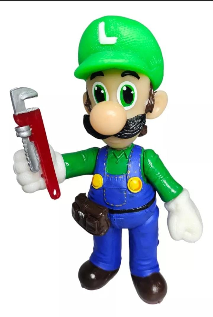 luigui con accesorios y llave grande/ Mario Bros