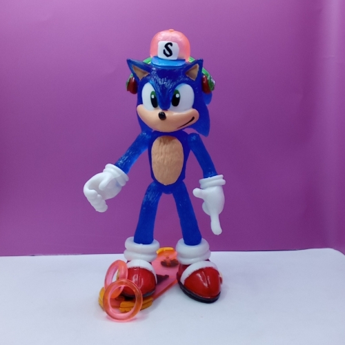 Sonic azul con audífonos mediano/ Sonic