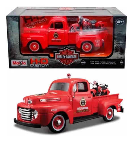 1:24 1948 FORD F-1 PICKUP & 1:24 EL KNUCKLEHEAD - Grande