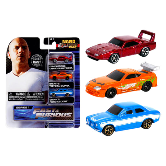 Dom´s Dodge Charger Daytone - Brian´s Toyota Supra - Brian´s Ford Escort - mini