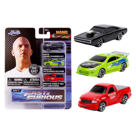 Dom´s Dodge Charger R/T - Brian´s Mitsubishi Eclipse - Ford F-150 SVT Lighthing mini