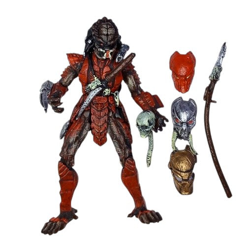 Depredador rojo con accesorios/ Alien vs Depredador