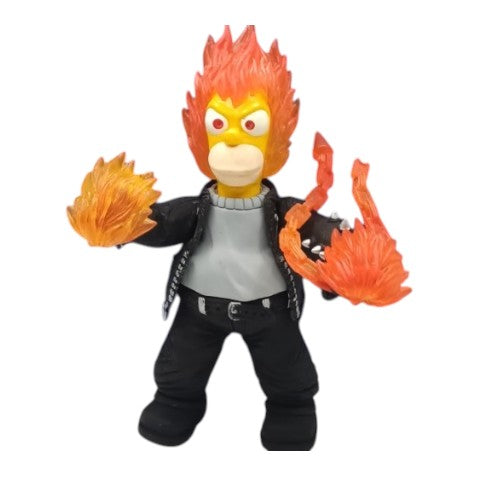 Homero Ghost Rider Humano c/luz/ Los Simpson en parodia